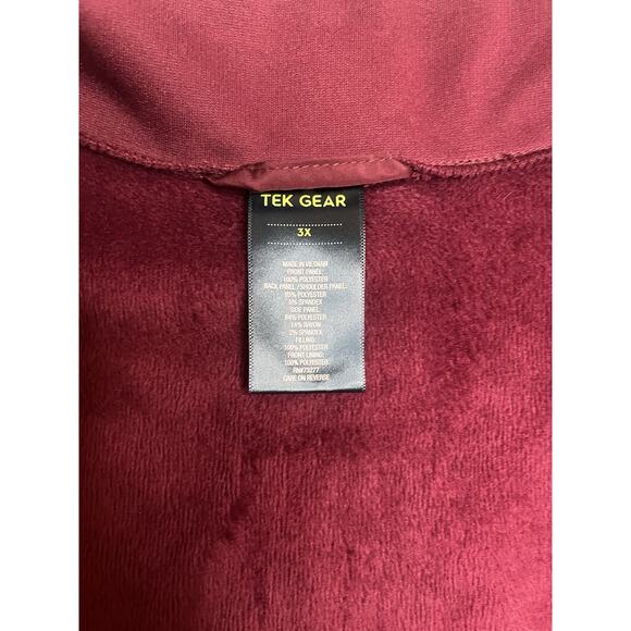 Tell Gear Men’s 3XL Burgandy Fleece Lined Full Zip Vest - Picture 5 of 9